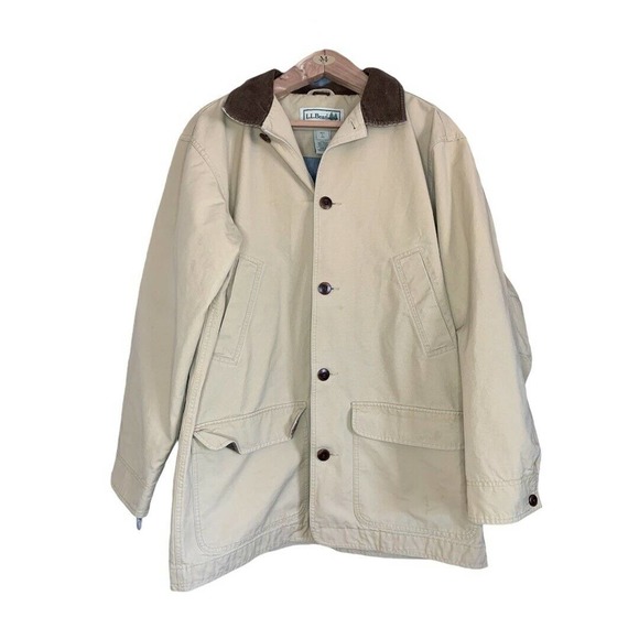 Men's LL Bean Tan Field Jacket with Courdoury LT - Picture 1 of 11